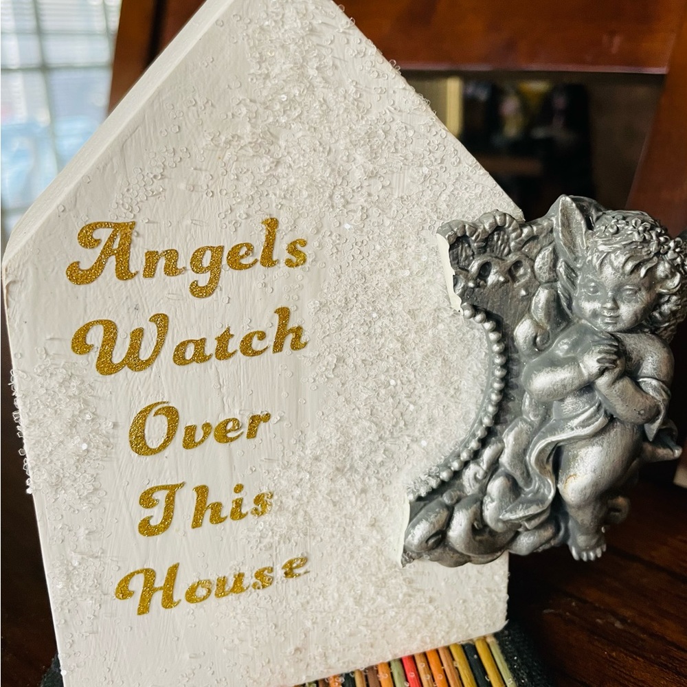 Angels Watch Over This House Sign